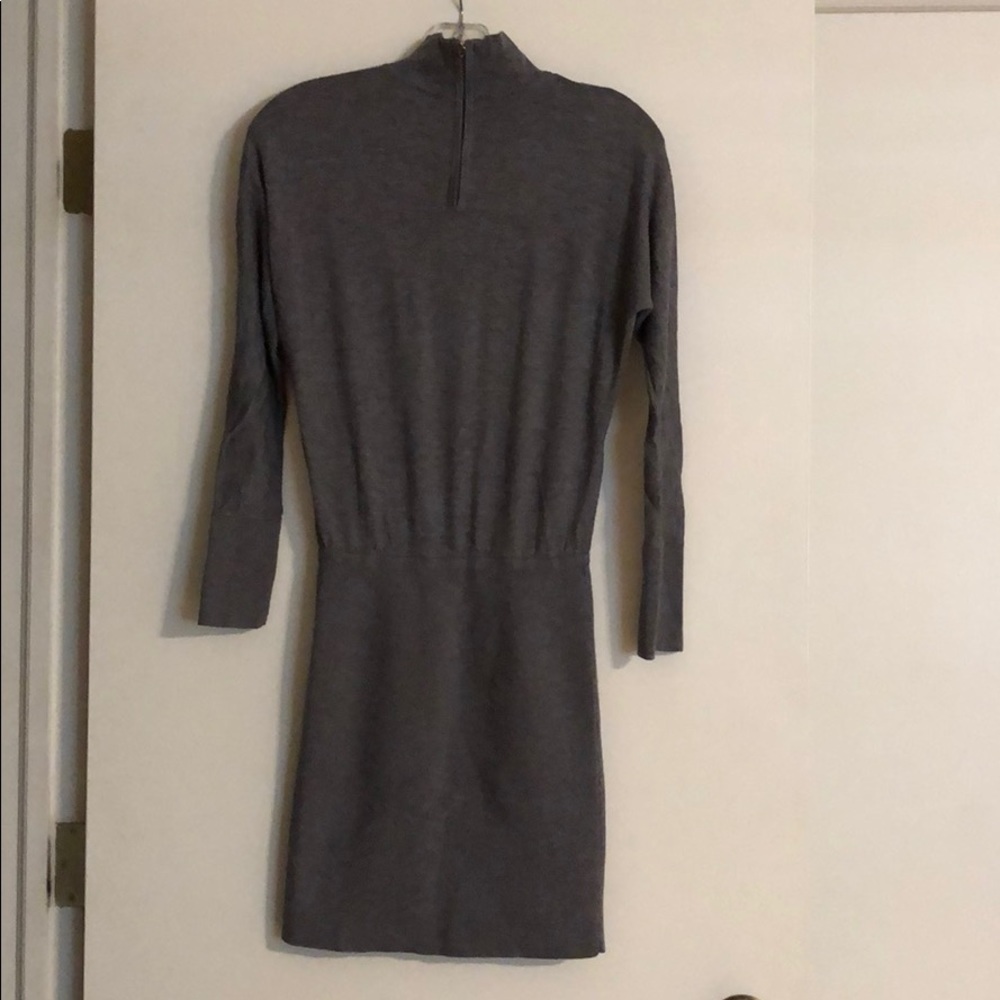 Gray soft body sweater dress
